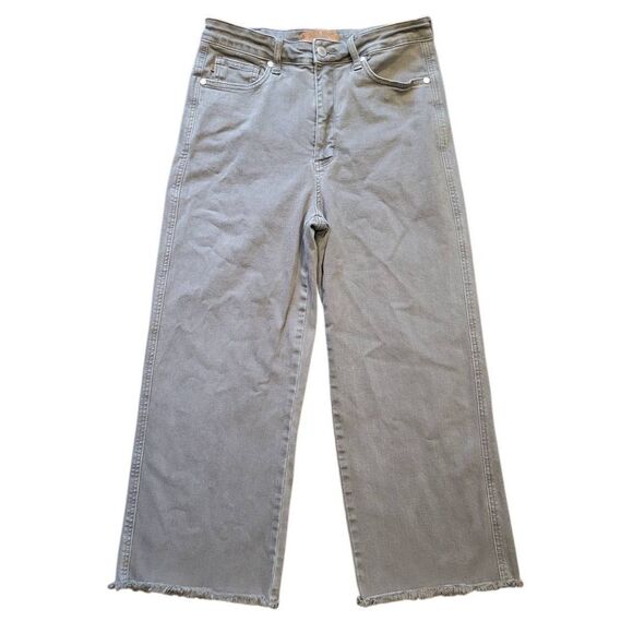 Judy Blue Jeans Women's 30 Olive Green Wide Leg High Rise Garment Dyed High Rise - Picture 3 of 5